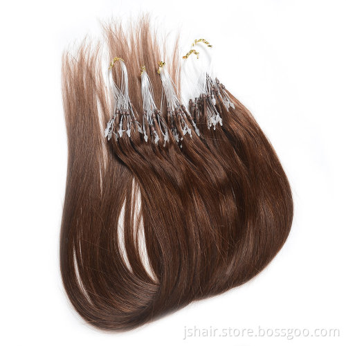 Wholesale Top Grade Pre-Bonded Hair Extension, 18 Inch 1 Kg 100% Unprocessed Virgin Loop Ring Hair Extension